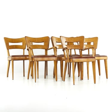 Heywood Wakefield Mid Century Dogbone Chairs - Set of 8 - mcm 