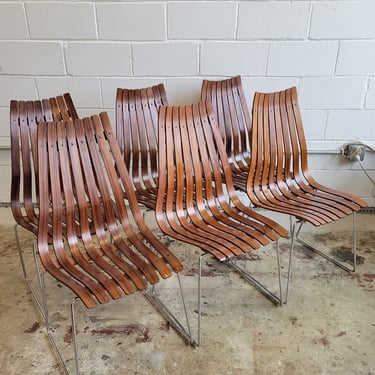 Set of 6 Mid Century Scandia Rosewood Dining Chairs
