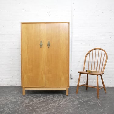 Vintage MCM birch wardrobe w/ 3 adjustable hight shelves | Free delivery only in NYC and Hudson Valley areas 