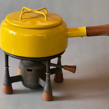Vintage Dansk IHQ Yellow Kobenstyle Fondue 