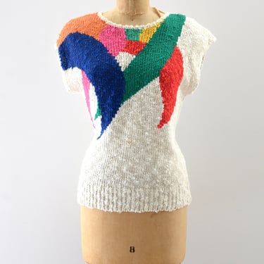 Vintage 80s Boucle Knit Top