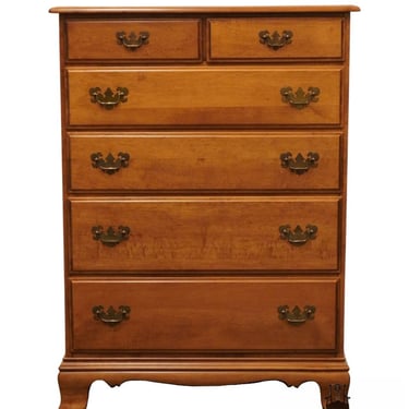 HEYWOOD WAKEFIELD Solid Hard Rock Maple Colonial Early American Style 34" Chest of Drawers 