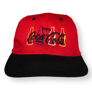 Vintage 90s “Enjoy Coca-Cola” Embroidered Promotional SnapBack Hat Cap 