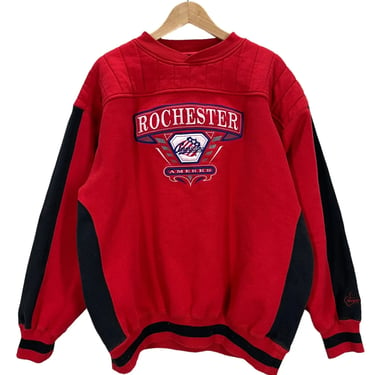 Vintage Distressed Rochester Americans Amerks AHL Hockey Sweatshirt XL