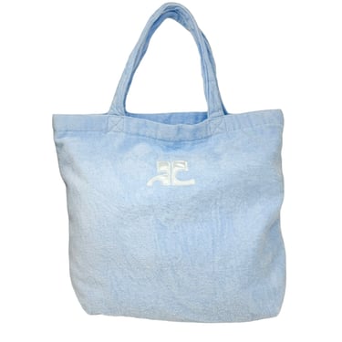 Courreges Baby Blue Terry Cloth Tote