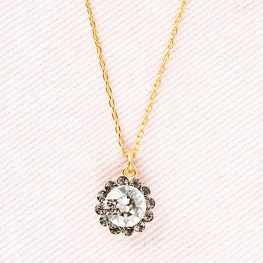French Crystal Flower Necklace