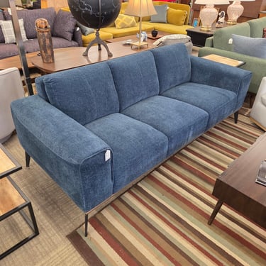 Stonewash Mod Wood Trim Sofa