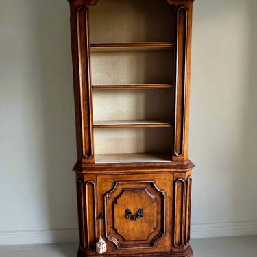 Antique Linen Lined Bookcase Cabinet BG273-15