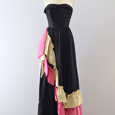 Vintage 1940s Taffeta Party Dress