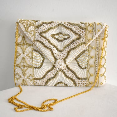 1980s/90s Beaded Envelope Shoulder Bag 