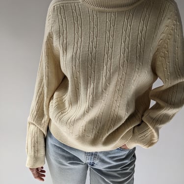 Favorite Vintage Cream Cable Knit Turtleneck