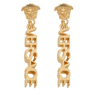 Versace Women Logoed Drop Earrings