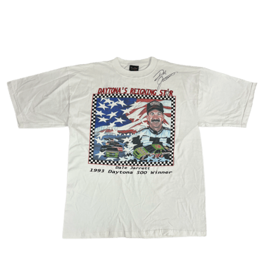 Vintage Dale Jarrett "Daytona's Reigning Star" Autographed T-Shirt