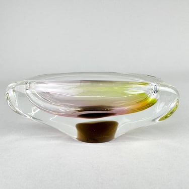 Vintage Art Glass Ashtray by designer Josef Hospodka, Czechoslovakia 