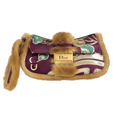 Dior Satin Fur Wristlet