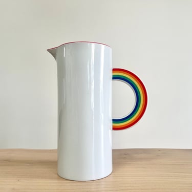 Vintage 1979 Vandor Ceramic Rainbow Pitcher 
