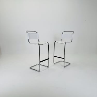 Set of 2 barstools model  S39L by Mart Stam for Thonet 1980s 