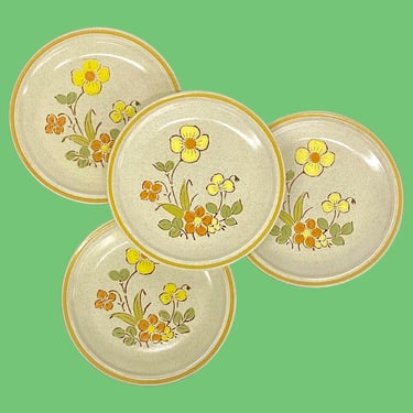 Vintage Dessert or Salad Plates 1980s Retro Size 7.75