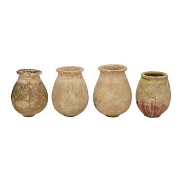 Set of French Antique Biot Pots