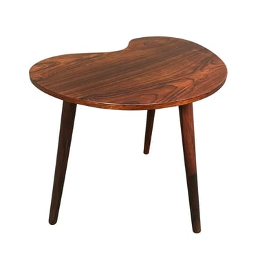 Vintage Danish Mid Century Modern Rosewood Boomerang Side Table 
