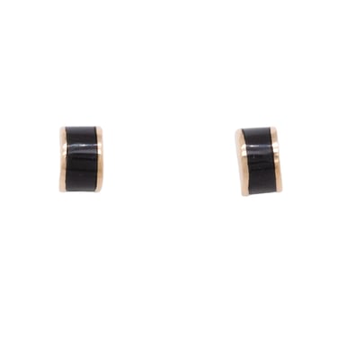 Luna Black Jade Stud Earrings