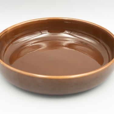 Bauer Monterey Moderne Brown 10-1/2" Salad Serving Bowl | Vintage California Pottery 