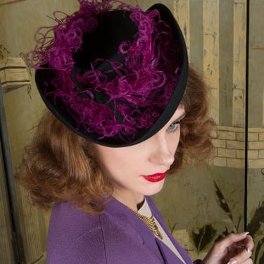 Vintage and new 1940s rainbow pancake tilt hat 40s from 