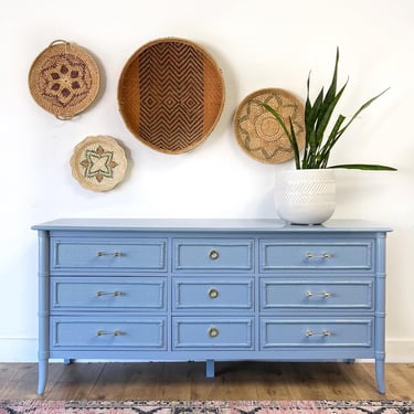 CUSTOMIZE faux bamboo dresser in any color! 