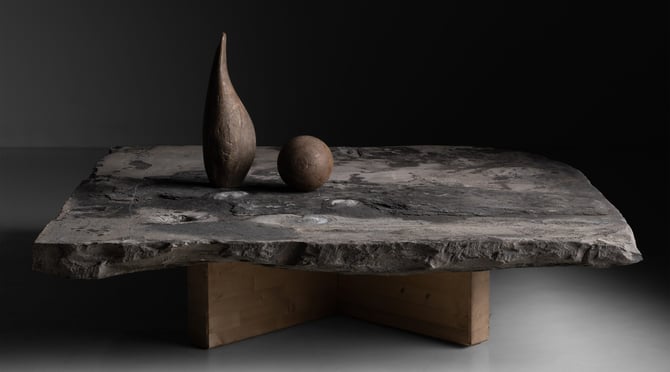 Slab Stone Coffee Table Wooden Forms From Obsolete Of Culver City Ca Attic