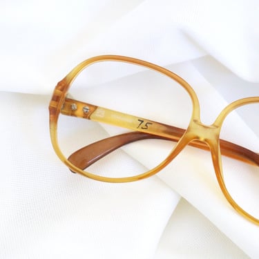 Vintage 70's Austrian Butterscotch Sunset Eyeglasses Sunglasses Frames 