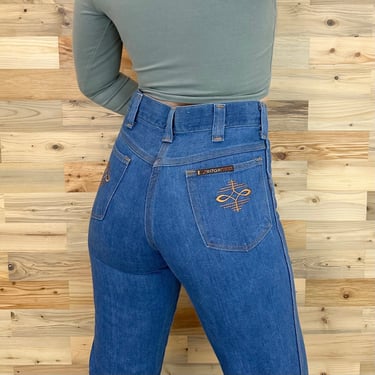 70s FADED GLORY denim bell bottom jeans 24, vintage high
