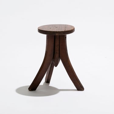 TABOURET DE FERME EN BOIS, 1970s