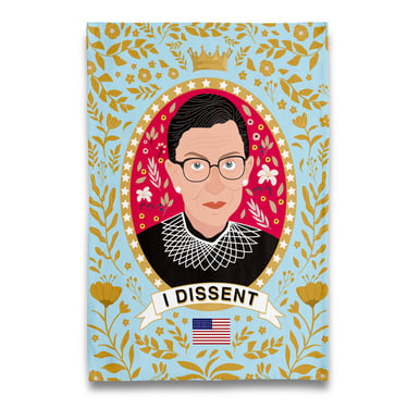 I Dissent – RBG Ruth Bader Ginsburg Tea Towel