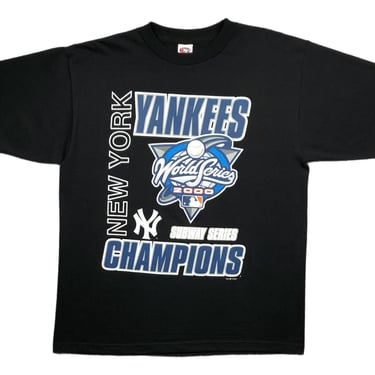 Vintage 2000 TrueFan New York Yankees Baseball Subway Series/World Series Champions Graphic T-Shirt Size Large/XL 