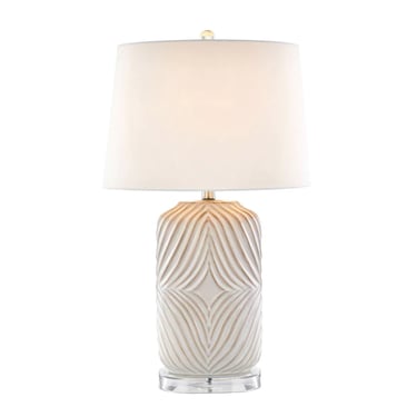 Jamie Young Harper Table Lamp w Cream Linen Shade AE170-1