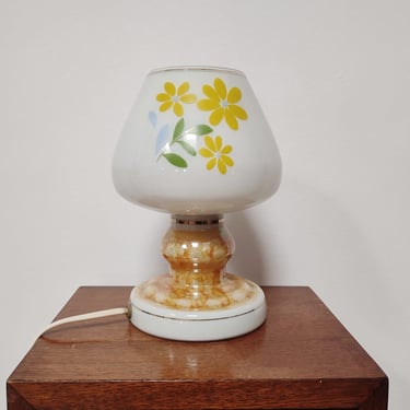 Retro Glass Lamp | Table Lamp | Zhsgit Vitropol | Poland | 70s | 