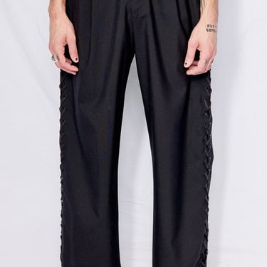 Black Suiting Laced Homme Pant