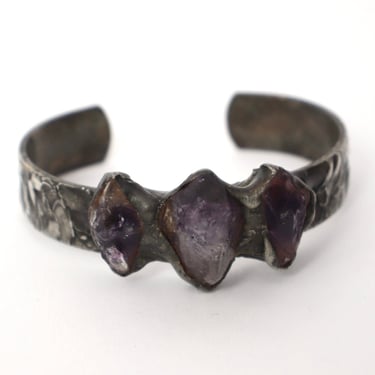 Brutalist Amethyst Cuff