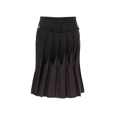 Fendi Cotton And Silk Washed Skirt Women