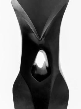 Arthur M. Bernhang "She" Black Marble Sculpture