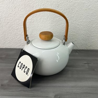 Vintage White Copco 2-Quart Enamel on Steel Tea Kettle 1-1/2-Quart,  White Tea Kettle 