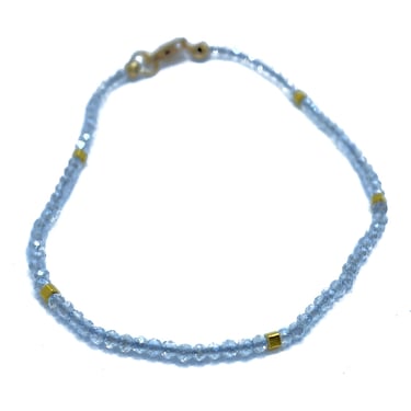 Debbie Fisher | Clear Mystic Quartz and Gold Vermeil bead Bracelet