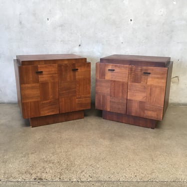 Pair of Lane Style End Tables / Nightstands