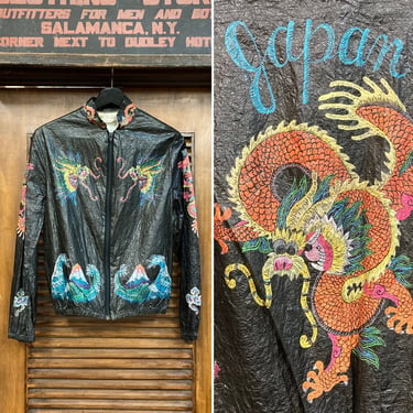 Vintage 1980’s Japan Tour Souvenir Jacket “Paper Style” 80’s Paper Jacket, 80’s Jacket, 80’s Style, Tokyo, 80’s Vintage Clothing 