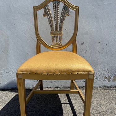 Vintage Vanity Chair Seating Italian French Provincial Gold Hollywood Regency Stool Seat Bedroom Glam Shabby Chic Carved Regency Makeup 