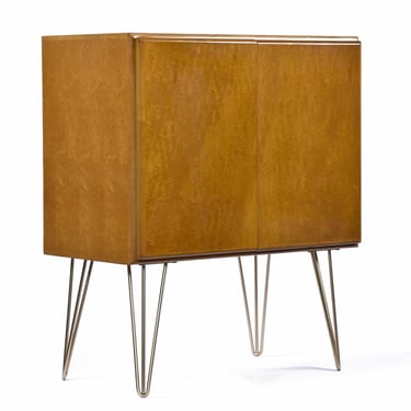 Milo Baughman Thayer Coggin Birdseye Maple Bar or Record Cabinet 