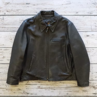 Lost Worlds Leather Horsehide Jacket Made in USA Size 46