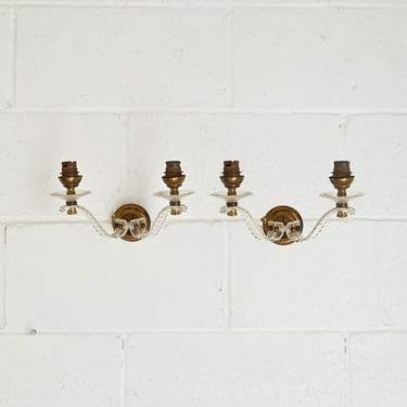french art deco wall sconces attributed to Jules Leleu