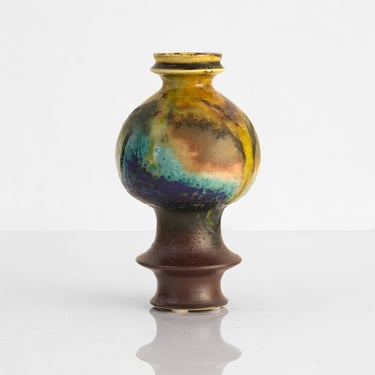 Liisa Hallamaa unique stoneware vase for Arabia, Finland, 1960's