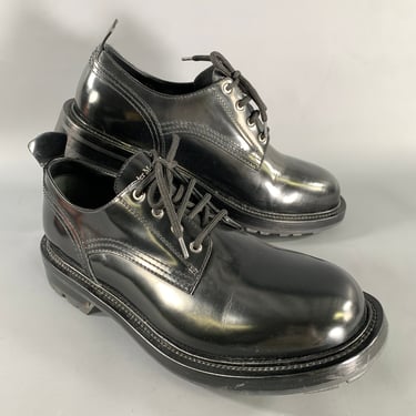 FENDI Size 10 Black Brown Monogram Leather Lace Up | Sui  display picture 2